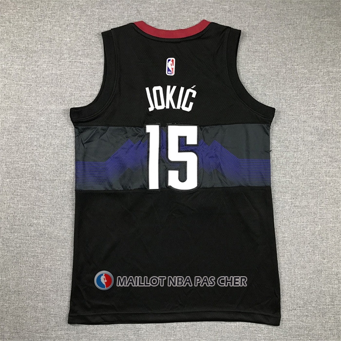 Maillot Enfant Denver Nuggets Nikola Jokic NO 15 Ville 2023-24 Noir